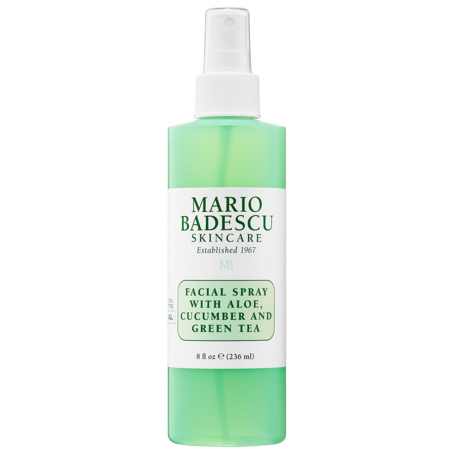 Facial Spray With Aloe, Cucumber And Green Tea - 236 ml